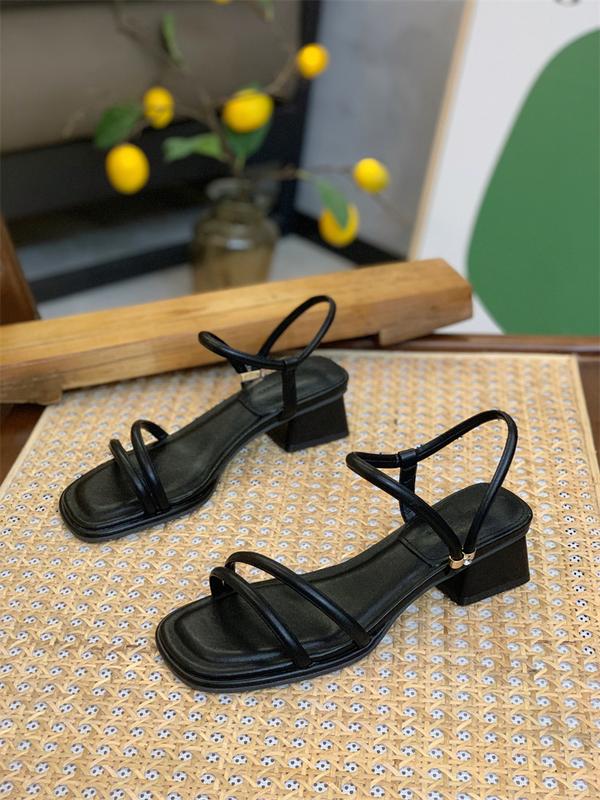 Sandal cao gót đế vuông 3P Giày cao gót chuẩn size nhiều màu mã N06 Nữ DéP Shoes Jean