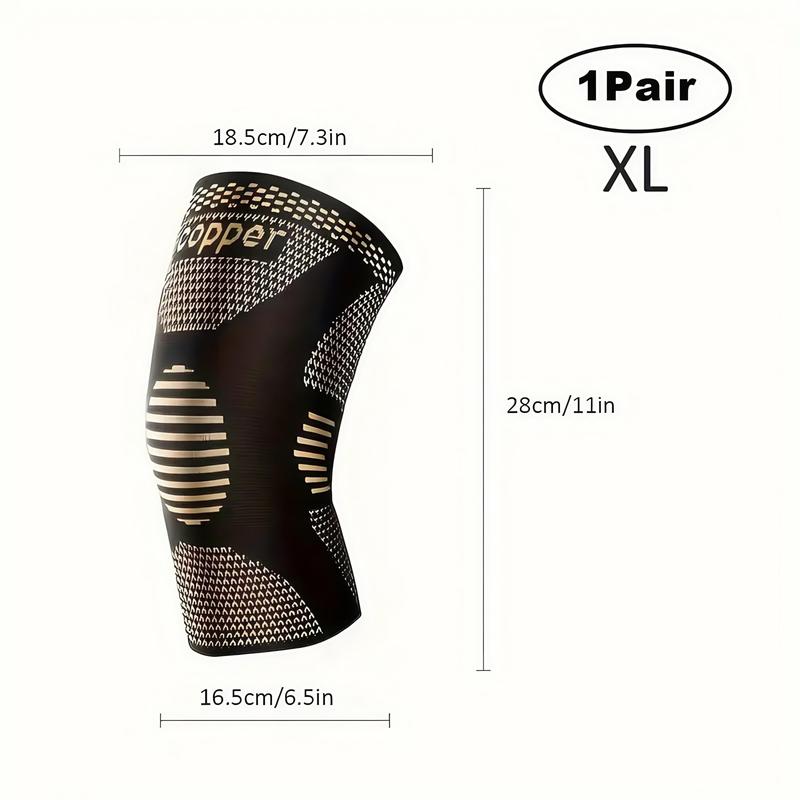 Copper Knee Pads, 1 Pair Breathable Knee Brace, Sports Knee Protector for Yoga, Lifting, Football, Basketball, Running, Gym, Workout 3