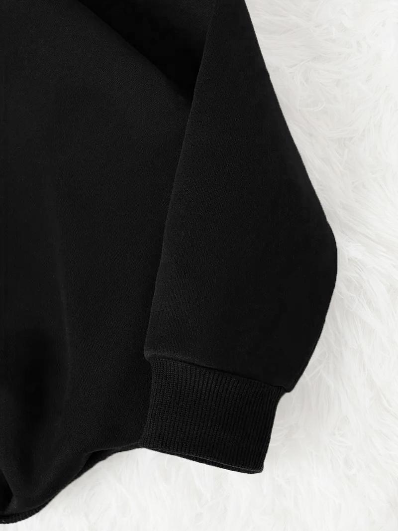 Product Introduction of Women's Letter Print Drop Shoulder Sweatshirt, Casual Long Sleeve Round Neck Pullover for Daily Wear, Ladies Clothes for All Seasons 20
