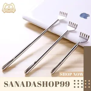Alat Garuk Punggung Stainless Stell Bisa DiPanjangkan Back Scratch Tongkat Penggaruk Punggung