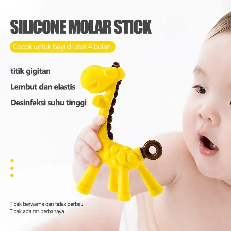WD Teether Jerapah / Mainan Gigitan Bayi Jerapah / Teether Gigitan Bayi Giraffe