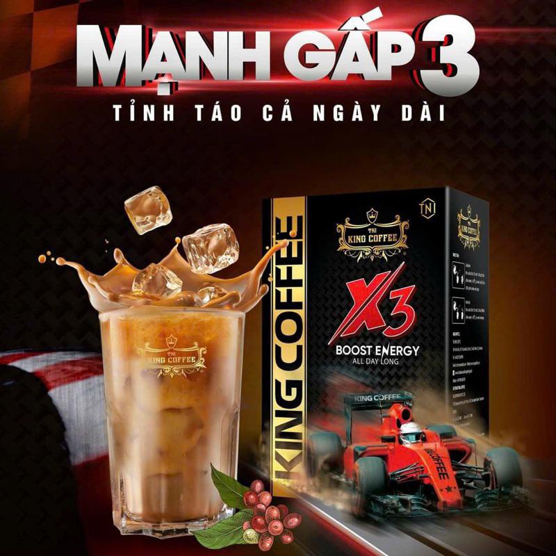 Cà Phê Hòa Tan 3IN1 X3 TNI King Coffee - Hộp 324 g (12 gói x 27 g)