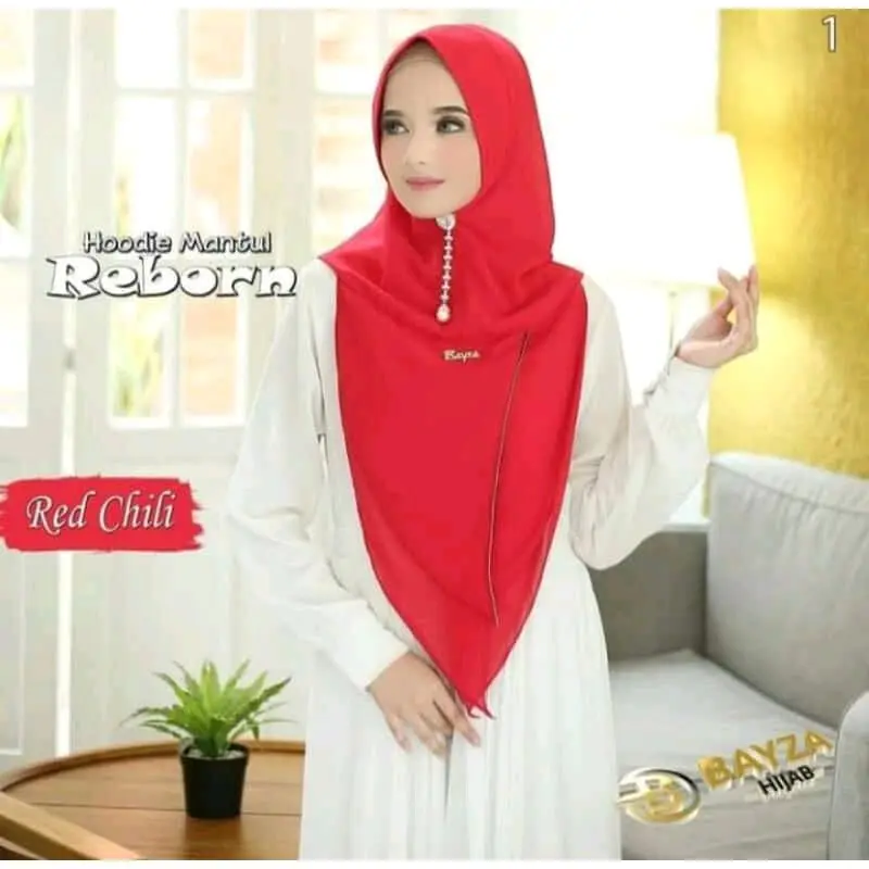Hijab Instan Soft pet antem Mantul Rebons By Bayza 2 Layer Mewah