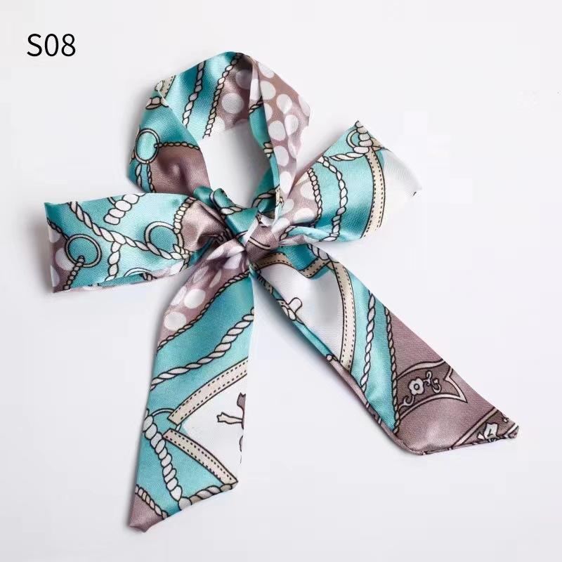 Product Introduction of Hot Sale Classic Retro Decorative Slim Narrow Scarf for Bag Handle Wrapping Small Ribbon Scarf Ladies Neck Scarf 16