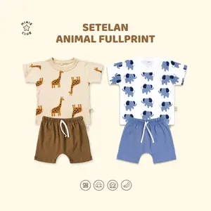 Minieclub Setelan Anak Animal Fullprint Fashion Baby dan Anak