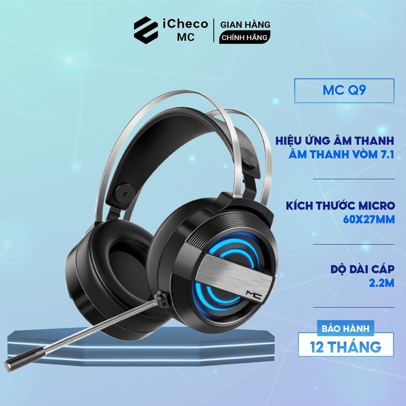 Tai nghe chụp tai gaming ICHECO MC Q9 headphone có dây và mic cho game thủ Nghe Nhạc