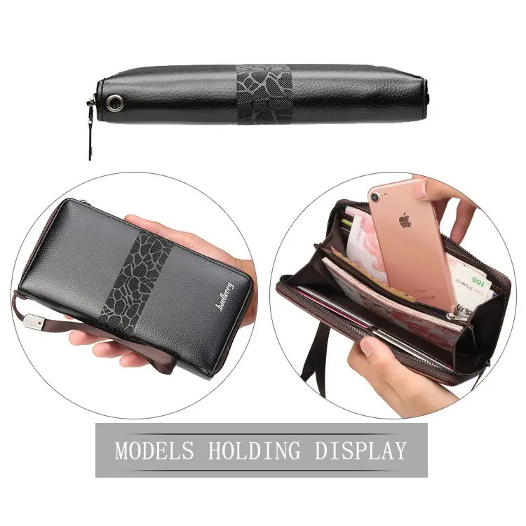 BAELLERRY 6085 Dompet Pria Wanita Panjang Bahan Kulit PU Leather Premium 3