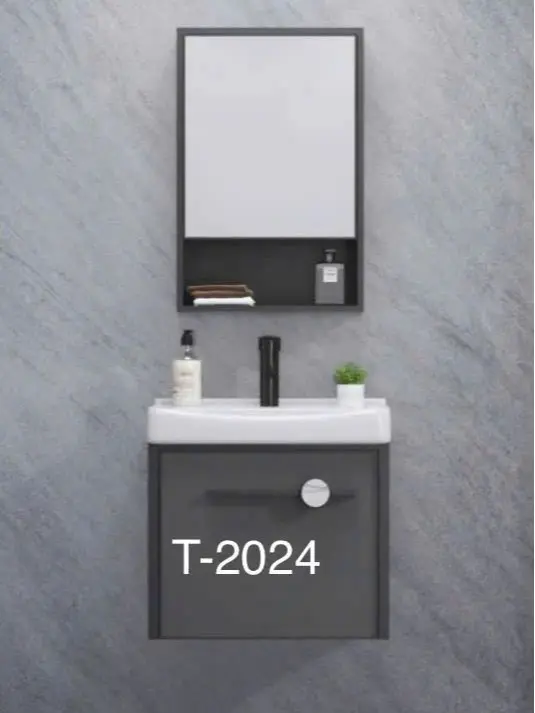 BỘ TỦ LAVABO + TỦ GƯƠNG KÍCH THƯỚC 50*36CM mã T-2024 0