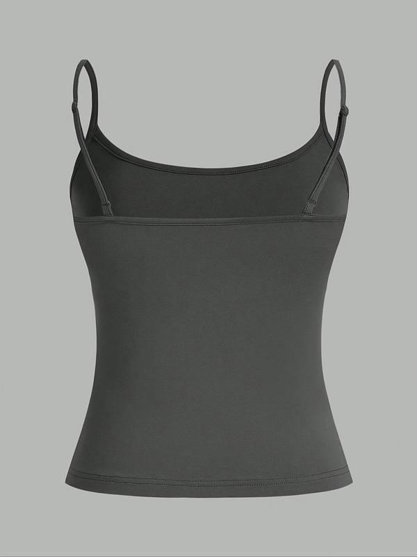 Women's Solid Color  Cami  Top, Casual Sleeveless Top for Daily Wear, Ladies Clothes for All Seasons 5