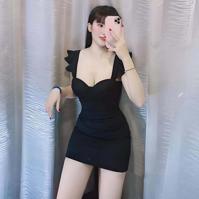 Đầm cánh tiên 2 dây cúp ngực, ngắn ngang đùi siêu Cute HienPham 8520 Nữ Women Dress 1
