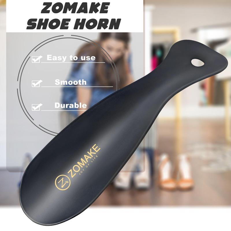 Metal Shoe Horn Helper Small Shoe Horn  With Hole 7.5Inch Wear Shoe Helper Easy Carry Aid Tool Shoe Accessories 2
