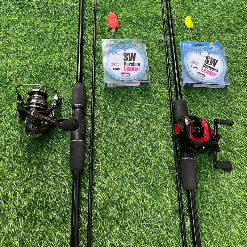 Combo cần lure sói đen 1m56-2m1 Câu Cá Câu Lure Fishing Carbon Bắt Cá Đi Câu
