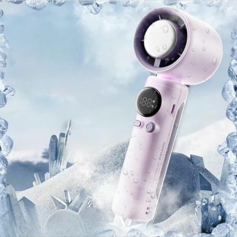  Quạt Cầm Tay Mini SS026 Turbo Tốc Độ Cao + Sò Lạnh - Pin 4000mAh - 100 Chế Độ Gió - Màn Hình Hiển Thị Kỹ Thuật Số 