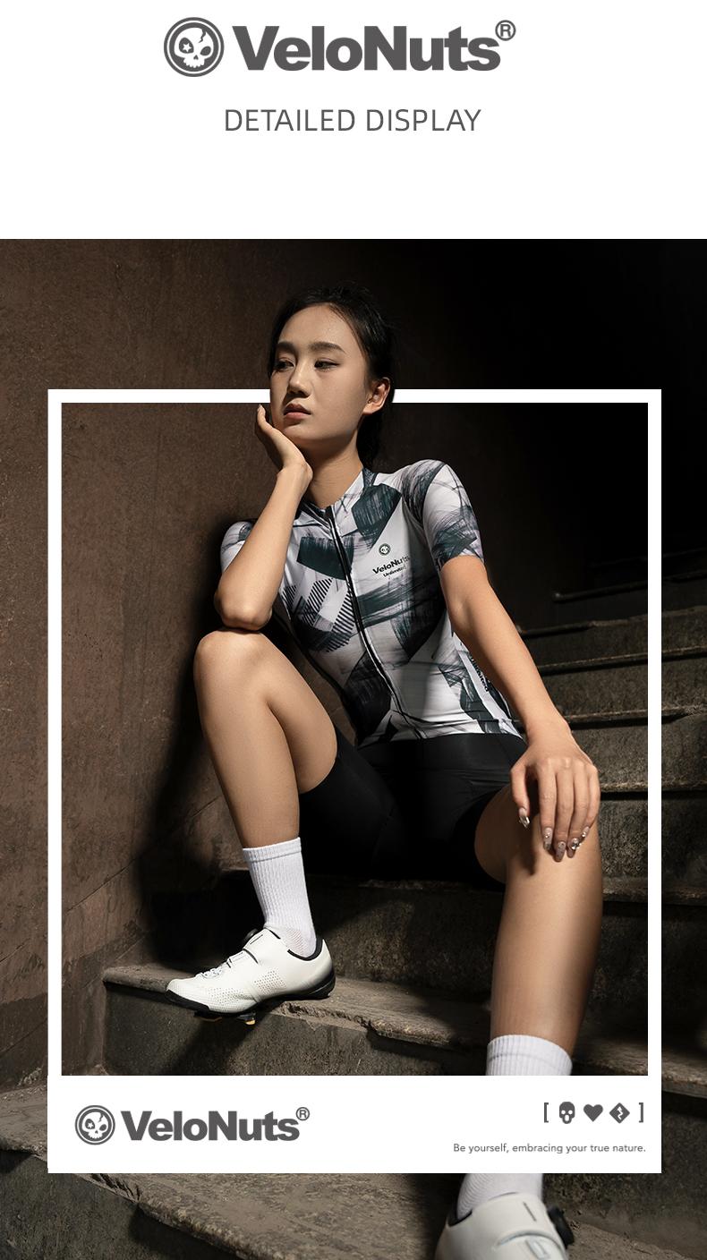 Product Introduction of ROCKBROS 【VNS】 Women Cycling Jersey Elastic Breathable Short Top Soft Comfortable Lightweight Bicycle Tight Tops YKK Zipper 10