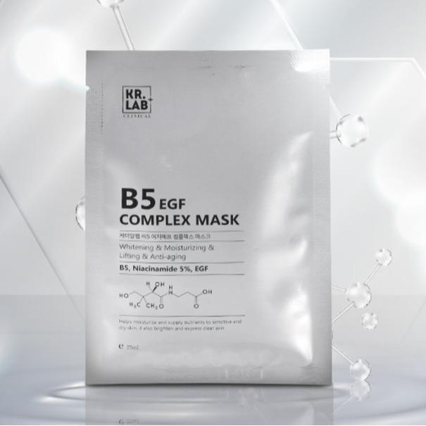 A192_ Mặt Nạ Hỗ Trợ Dưỡng Trắng B5 EGF Complex Kr. Lab Mask (Set 10 MiếNg) Skincare Nữ
