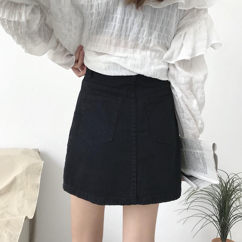 Product Introduction of Chân Váy Denim Ngắn, Phong Cách Ins, Dành Cho Nữ, Hàng Mới Về Mùa Xuân Và Mùa Thu 2023, Cạp Cao, Bó Sát Và Nâng Cao, Chân Váy Bút Chì Chữ A, Ôm Dáng 8