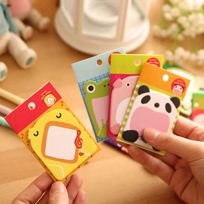 Sách Dán Đánh Dấu Trang Động Vật Dễ Thương, Điểm Đánh Dấu, Cờ Ghi Nhớ, Giấy Dính Ghi chú, O1E8 1