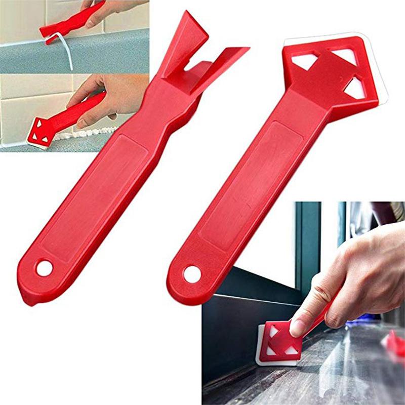 Product Introduction of 2 Pcs / Set Window Door Silicone Glass Cement Scraper Tool Caulking Finishing Sealant Grout Remover Silicone Spatula Tool 18