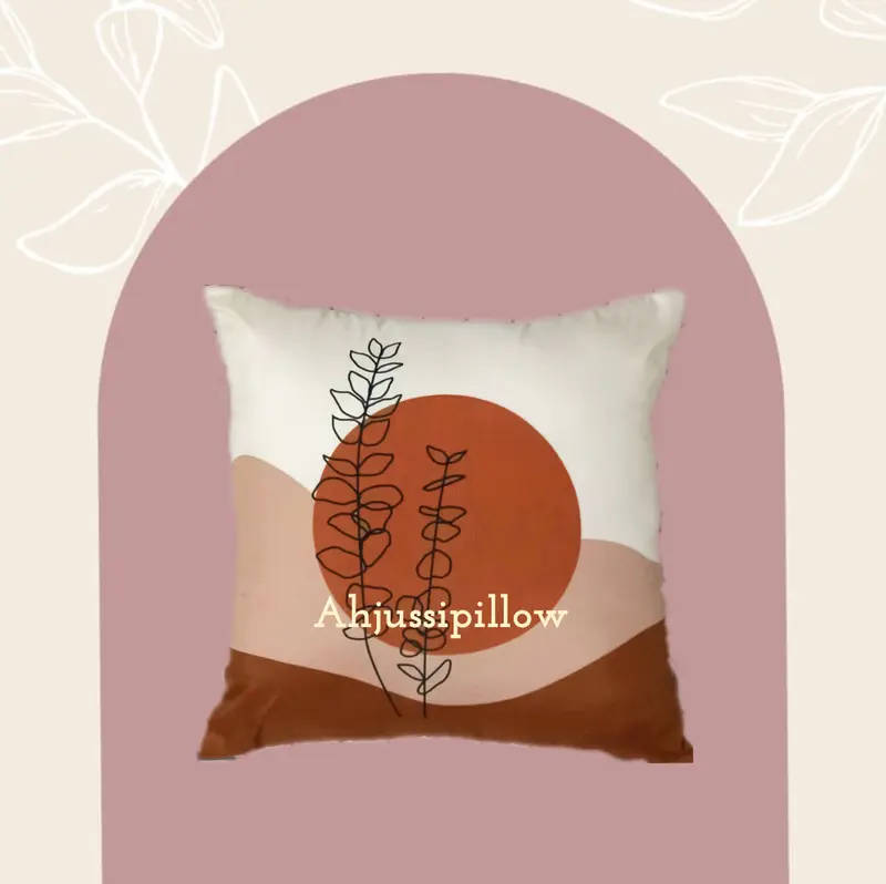 Cover Sarung Bantal Sofa Print 40x40cm Motif Boho Minimalis Aesthetic 1