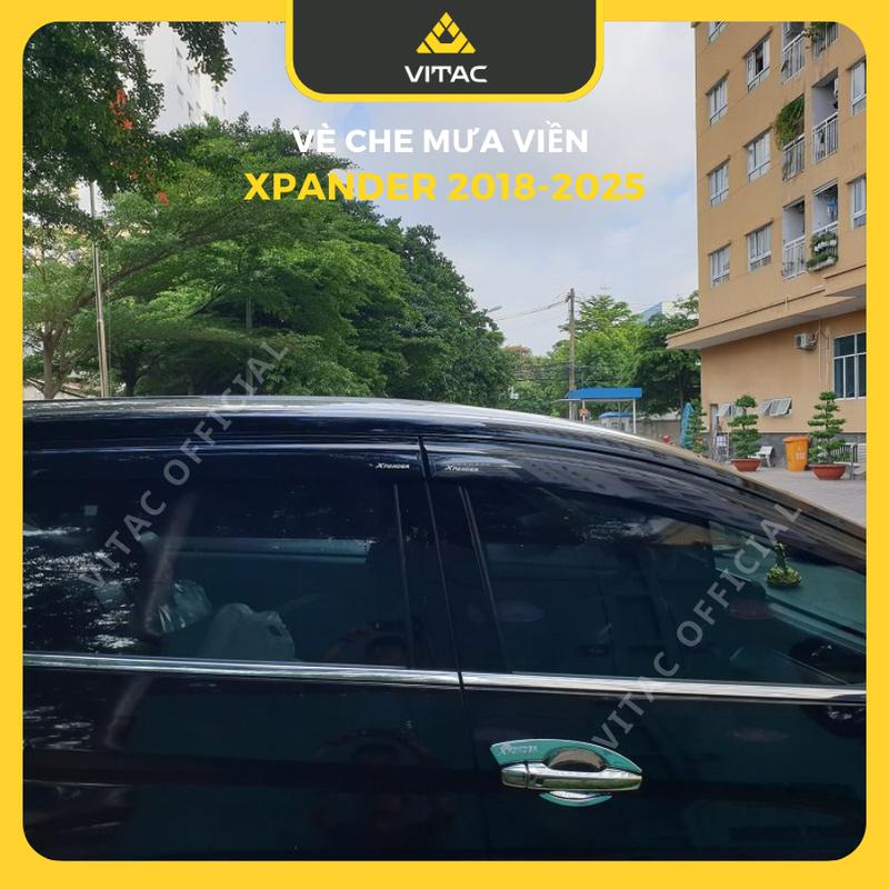 (Freeship)_Vè Che Mưa Mitsubishi xpander 2018-2025, Xpander Cross Nhựa ABS Đen 4
