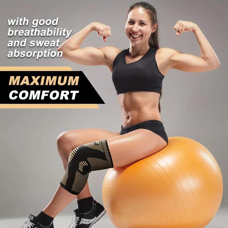 Product Introduction of Sports Knee Pads, 1 Pair Non-slip Knee Brace, Knee Support for Men & Women, Sports Knee Protector for Running Jumping Cycling Basketball 4