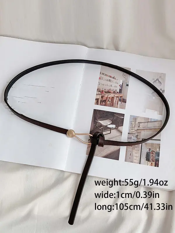 Women's Simple Style Plain Color Knot Belt with Knot Design, Adjustable Belt, Fashion Belt for Daily Clothing Decor, Trendy All-match Belt for Birthday Gift 5