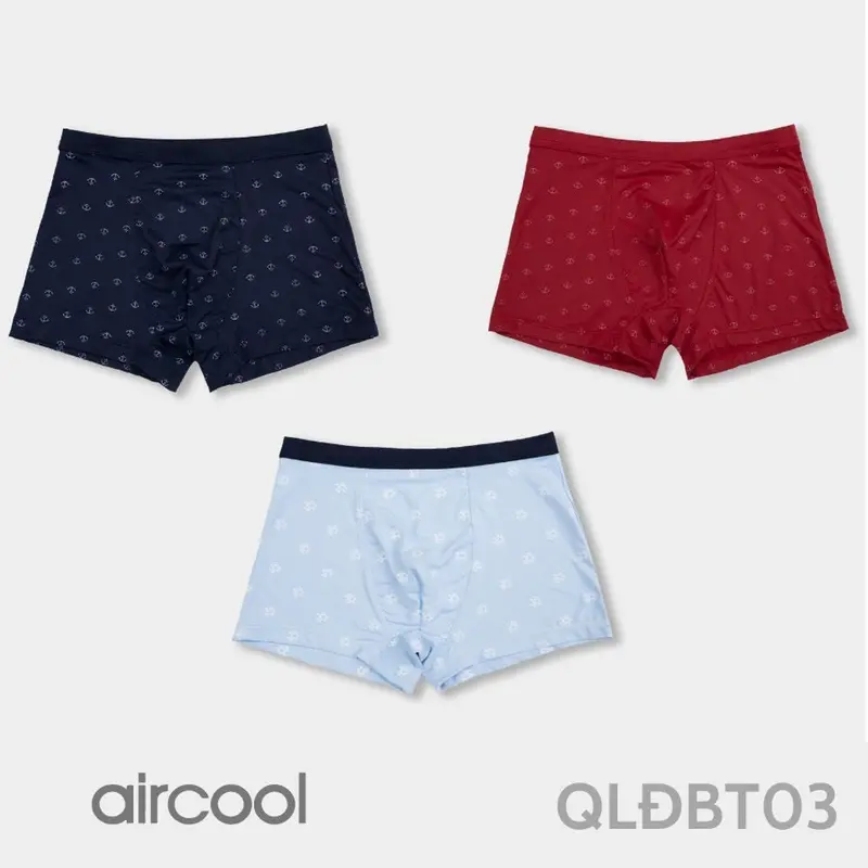 Set 3 Quần Lót Đùi bé trai Aircool vải cotton thể thao cao cấp mềm mát thoáng co dãn tốt 4 chiều-QLBT07 2