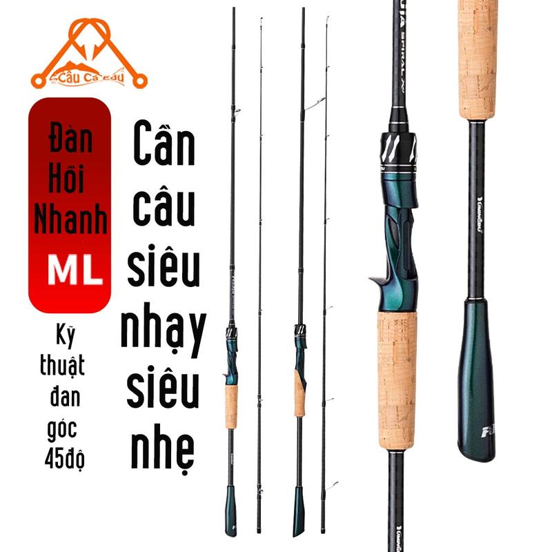 Cần Câu Lure Feijia ML carbon cao độ nhạy cao Nhẹ Khoẻ Bắt Cá Đi Câu