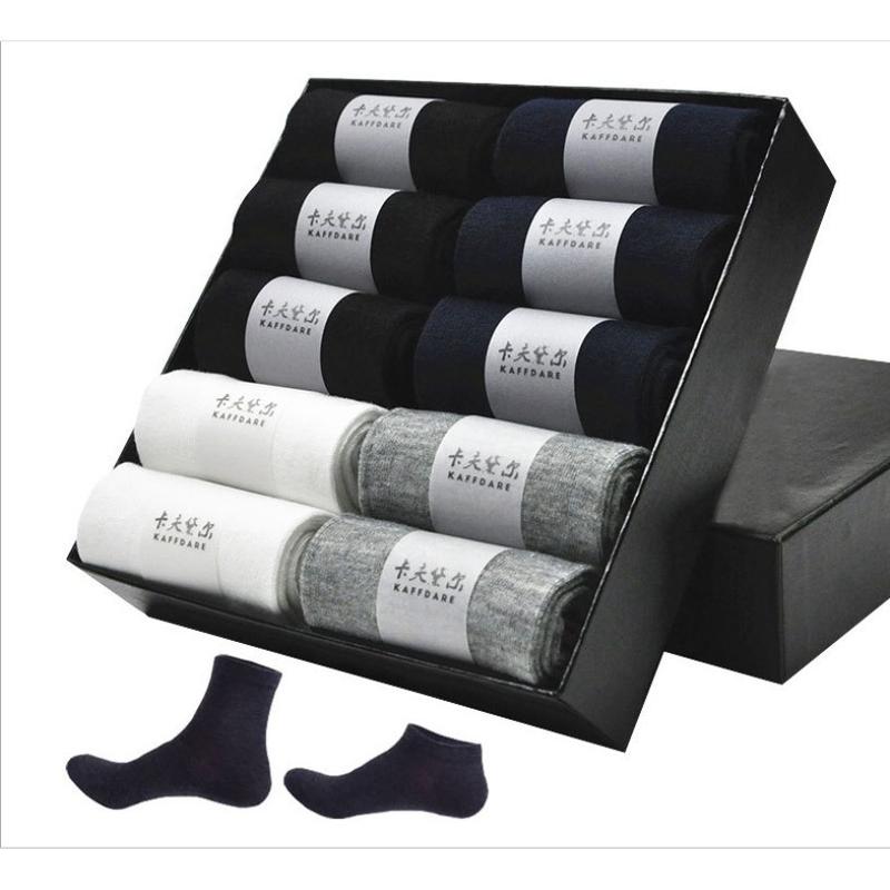 Hộp 10 Đôi Tất Nam Cổ Cao/Cổ Thấp Chống Hôi Chân Kháng Khuẩn Nano Nhật Bản Cotton