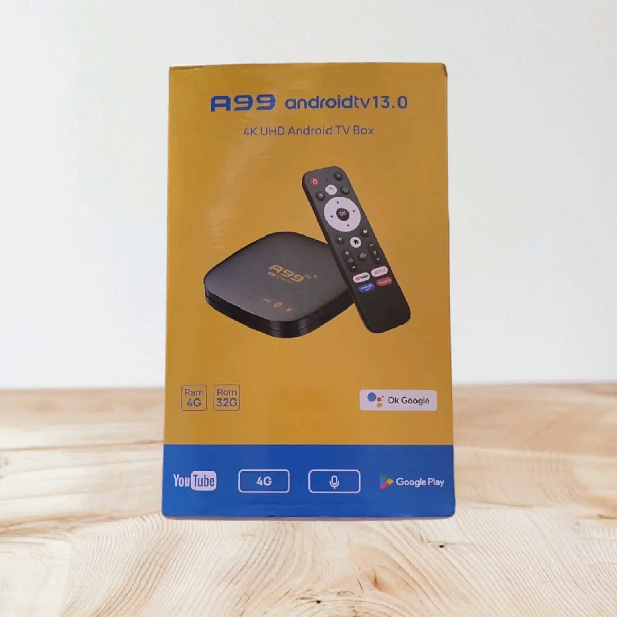 Hộp Android TiVi A99 Ram 4G Bộ Nhớ 32G Bluetooth 5.0 - 4K UHD Hệ Điều Hành Andoid 13.0 Điều Khiển Tivi