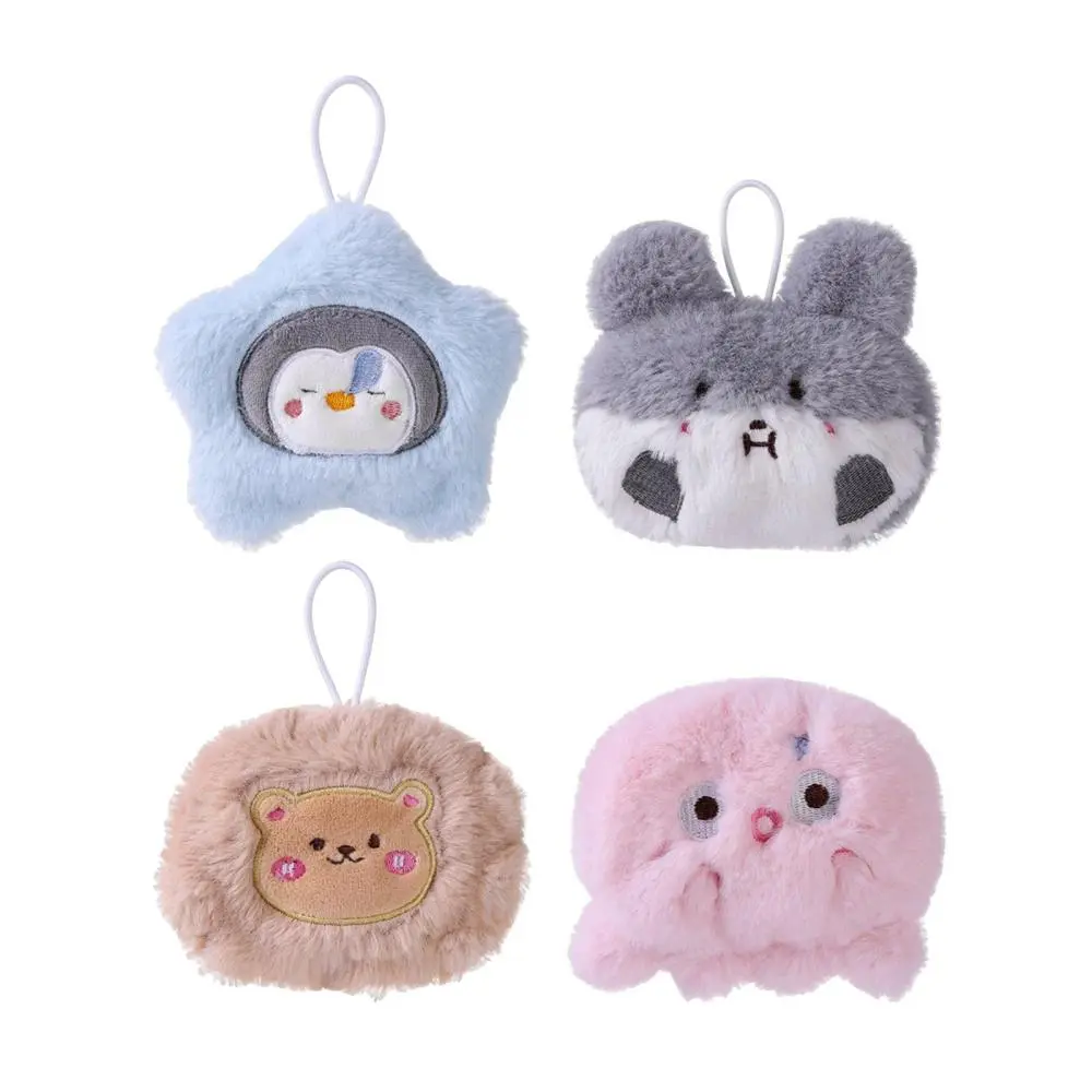 Portable Hand Warmer Pouch Keychain Cartoon Plush Toy for Indoor Camping