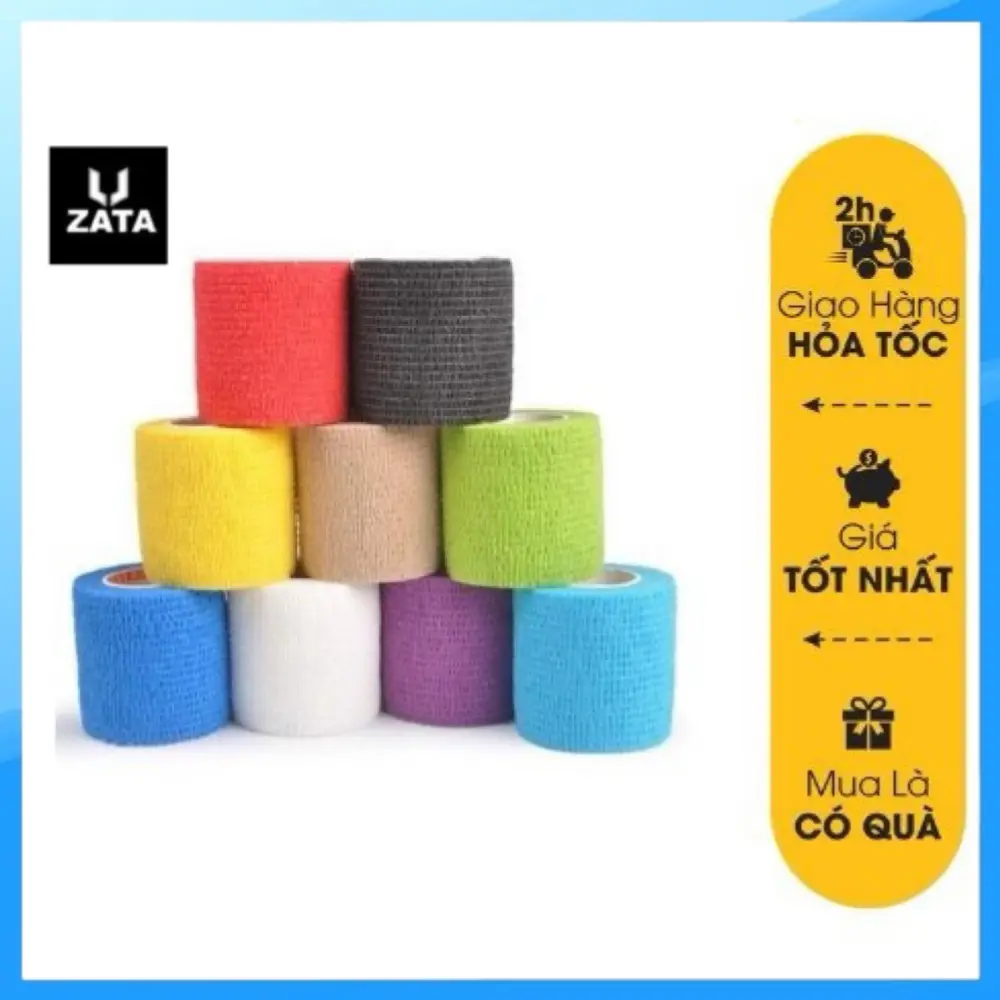 Băng  keo CA SU VẢI, băng quấn cổ chân giày đá bóng quấn cổ tay cao su non tự dính đá bóng y tế chống chấn thương-ZATA băng  cuốn phukien  thethao bangke  othethao
