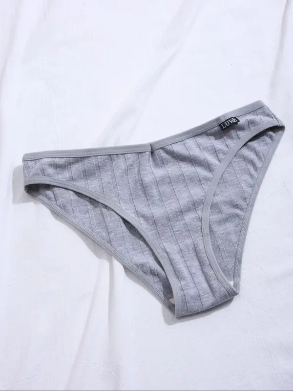 Women's Solid Color Panty, Soft Comfy Breathable Knicker for Daily Wear, Underwear for All Seasons 3