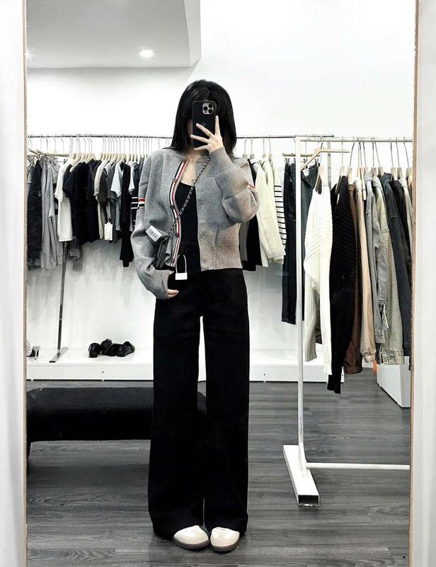 DiipStore - Quần Jeans Trắng Ống Rộng Suông Dáng Dài Cạp Cao Basic Nữ 6