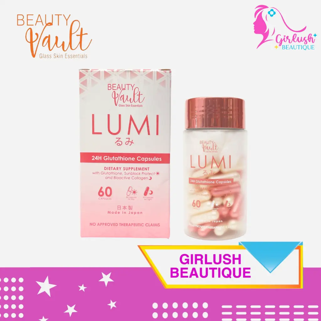 lumi beauty vault glutathione Beauty Vault Lumi Day Glutathione and Collagen with Vitamins C and E Food  Supplement