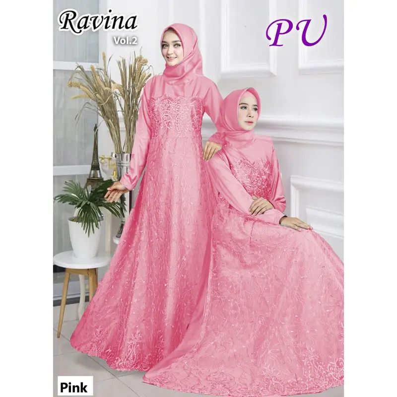 GAMIS BRUKAT RAVINA BUSUI KEBAYA TILE MAXY DRESS KONDANGAN EXCLUSIVE WANITA MUSLIM MURAH 1