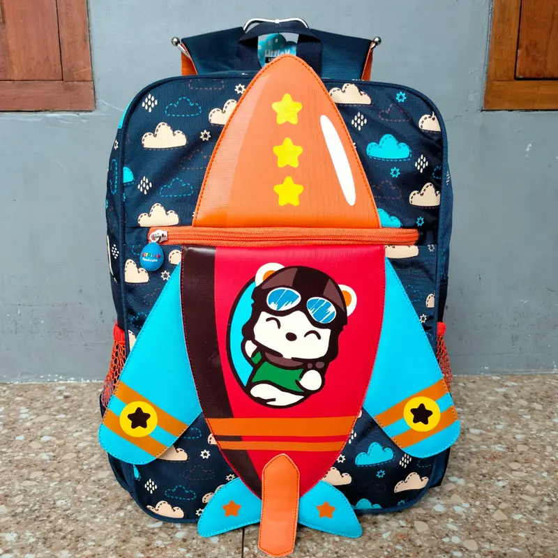 Tas Ransel Sekolah Anak Little V Original Shyro the Pilot by Oxigen 4