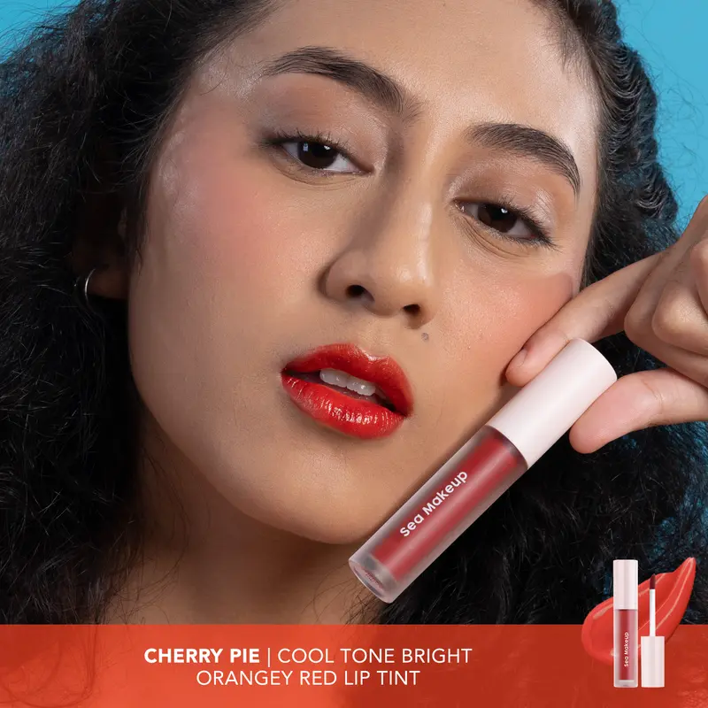 Sea Makeup Slick Cover Jelly Tint  finishing glossy hydrating dan meninggalkan warna yang indah di bibir with Peptide Complex, Hyaluronic Acid, Honey Extract 6