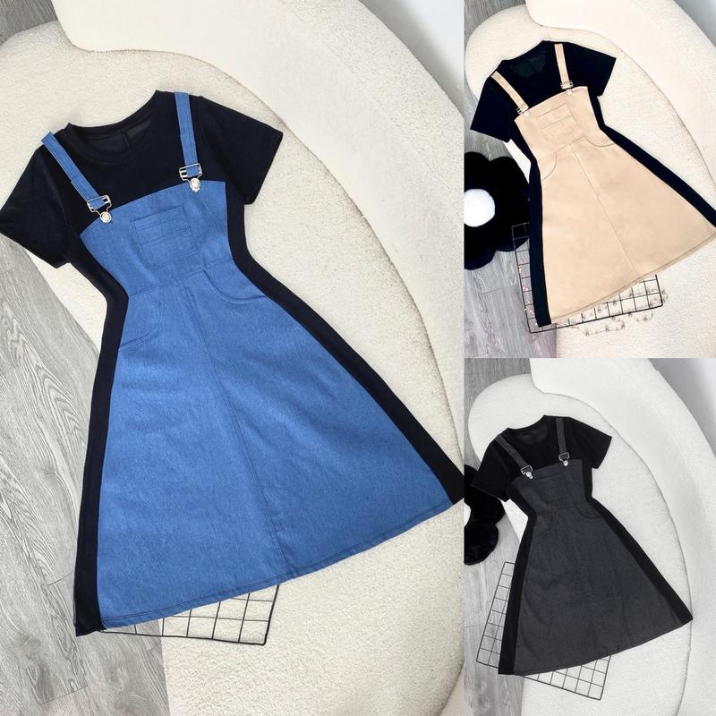 Đầm Yếm Bigsize, Đầm Thiết Kế Dáng Ngắn và Dài Vải Mềm Mại Tôn Dáng Gọn Người, Thanh Lịch Cho Nữ Chuppy (50-95kg)- G676 G677 Women