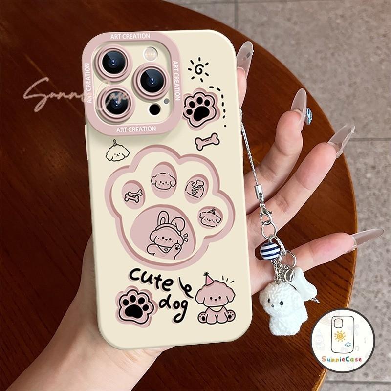 Cho VIVO Y17 Y19s Y04 Y16 Y21 Y12 Y20 Y18 Y17s Y20i Y50 Y51 Y22 Y21S Y15 V30E Ốp Lưng Hình Chú Chó Sáng Tạo Dễ Thương