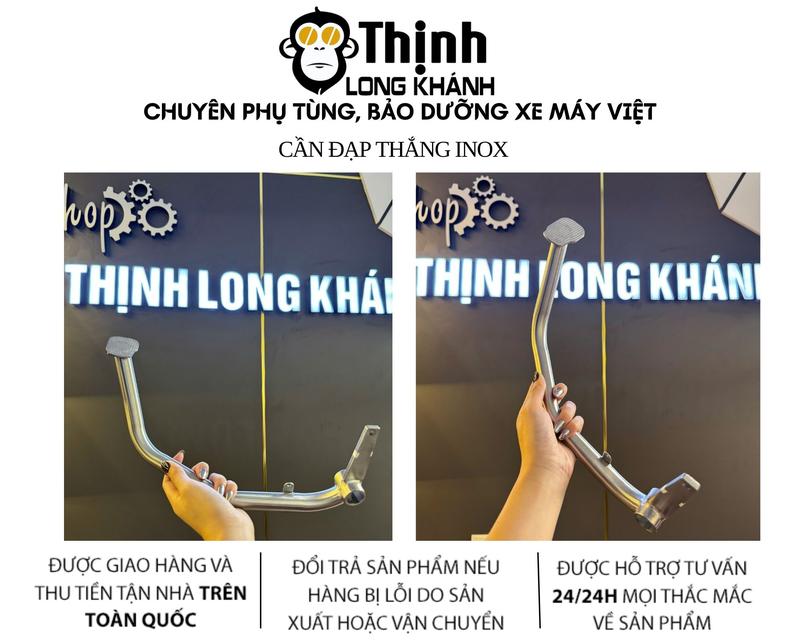 CẦN ĐẠP THẮNG INOX 304 - Phụ kiện, phụ tùng xe máy