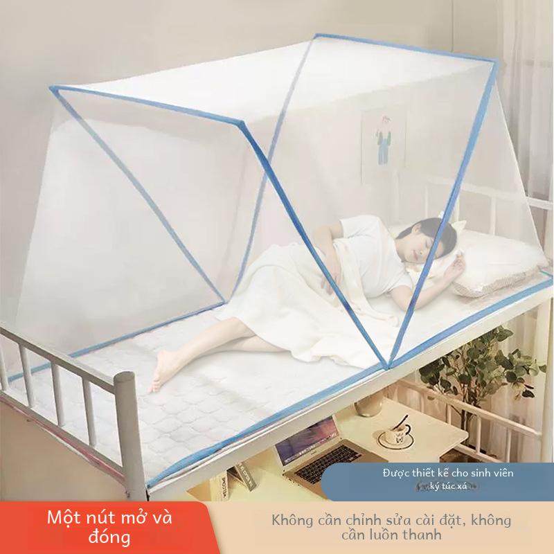 Folding Mosquito Net Miễn phí Cài đặt Tiện lợi Nhà ở Sinh viên Ký túc xá Mosquito Net Đối với trẻ em Người lớn Tiện lợi Single Double 0