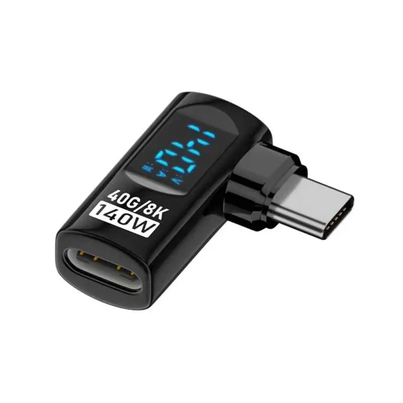OTG USB Type C 4.0 Female to Male Adaptor LED Display 40 Gbps 140W - SH ...