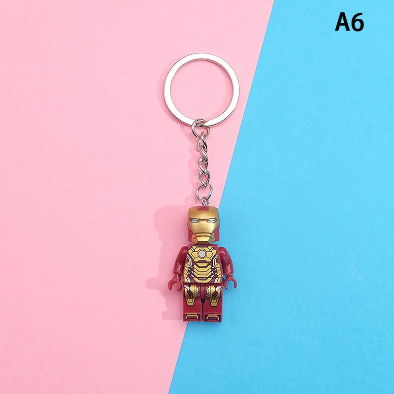 Product Introduction of Anime Building Blocks Model Keychain Little Doll Cartoon Cute Keyring Anime Peripherals Toys For Kids Boys Girls Gift 28