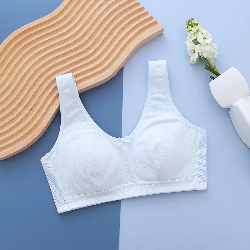 ÁO LÓT BÉ GÁI HAI LỚP CÓ LỖ THÔNG HƠI ÁO KHÔNG GỌNG CAO CẤP THÔNG THOÁNG TỪ 36-70KG 7