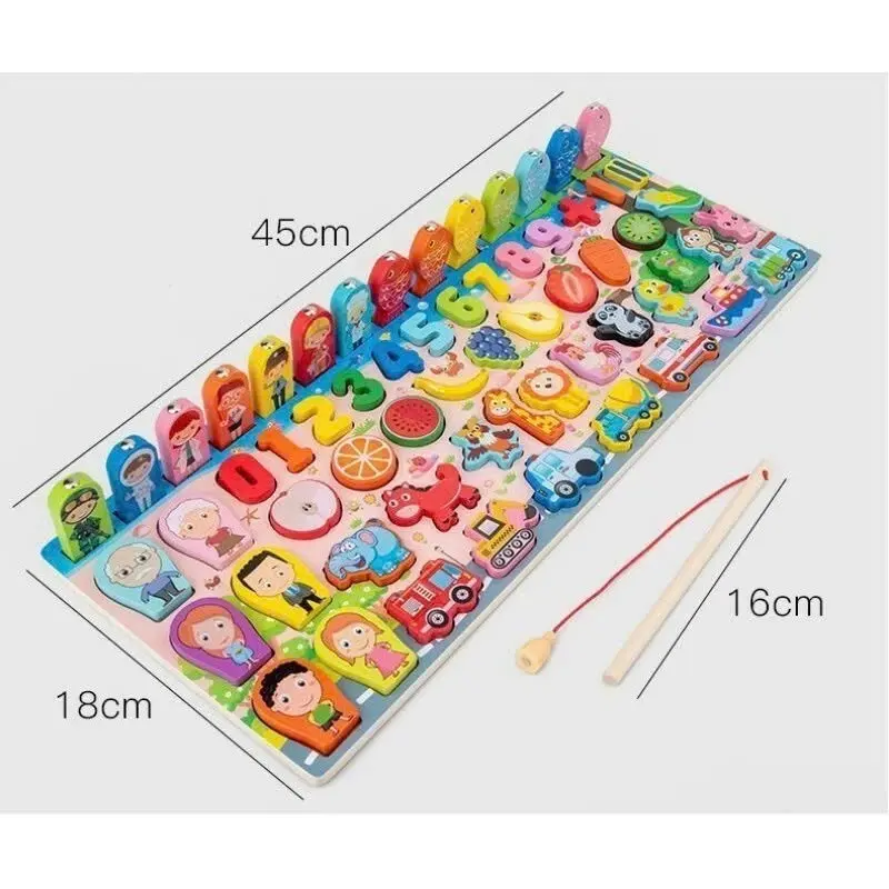 Bộ Đồ Chơi Xếp Hình Bằng Gỗ