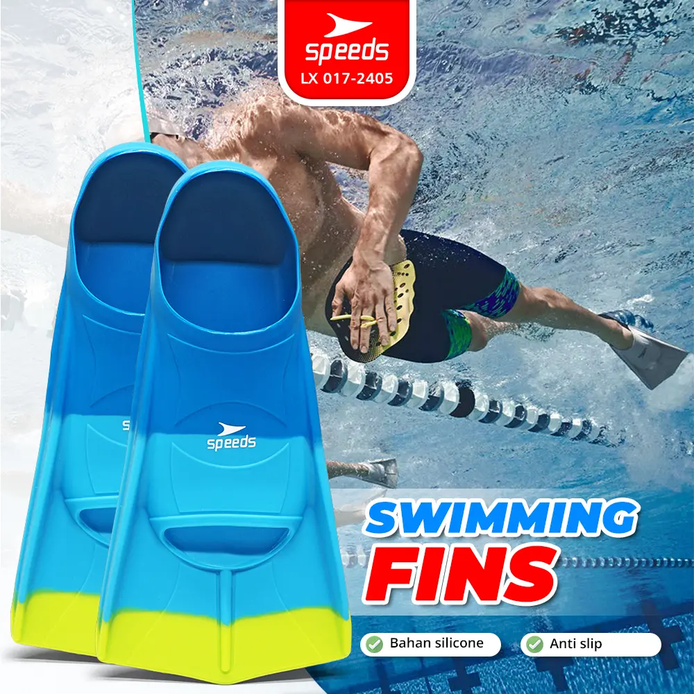 SPEEDS Kaki Katak Renang Snorkeling Fins Diving Fin Kaki Selam Fleksibel Perlengkapan Menyelam Alat Selam 017-2405