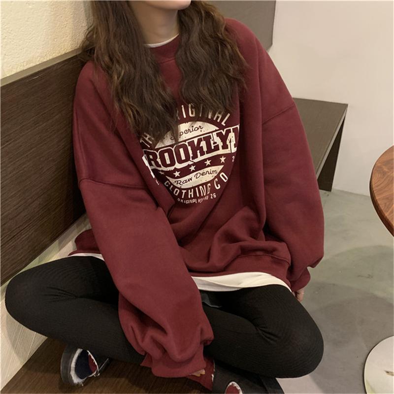Product Introduction of Korean loose plus size round neck sweatshirt, men's and women's autumn and winter casual fashion jacket, hooded top 13