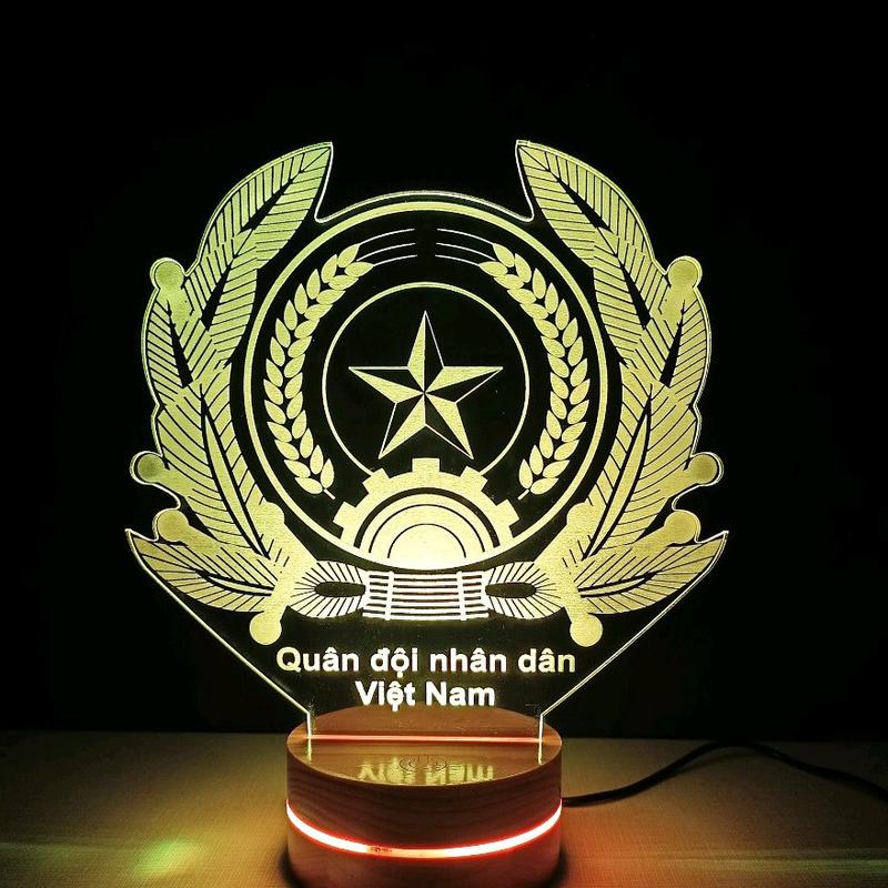 Đèn lưu niệm CA, QĐ, CSB, dân quân tự vệ [Khắc tên miễn phí]