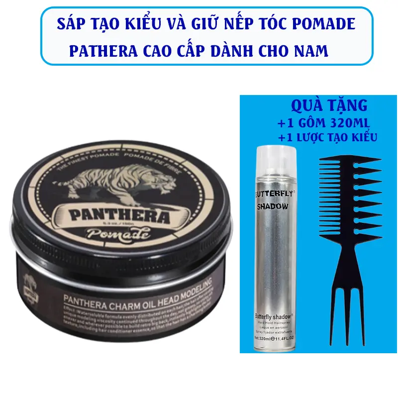 COM BO GÔM BUTTERFLY+SÁP PATHENRA POMADE CAO CẤP HƯƠNG NAM TÍNH